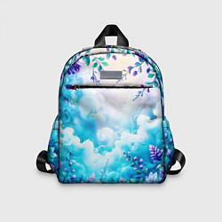Детский рюкзак Фантастический цветочный с голубыми облаками, цвет: 3D-принт