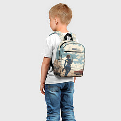 Детский рюкзак Fallout девушка в пустоши, цвет: 3D-принт — фото 2
