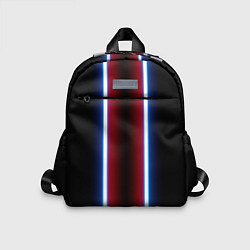 Детский рюкзак Color white blue red neon, цвет: 3D-принт