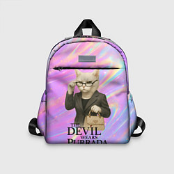 Детский рюкзак Дьявол носит Пурада пародия с белой кошкой, цвет: 3D-принт