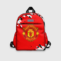 Детский рюкзак Манчестер Юнайтед символы краски, цвет: 3D-принт