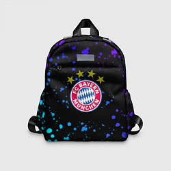 Детский рюкзак Бавария Мюнхен неоновые краски, цвет: 3D-принт