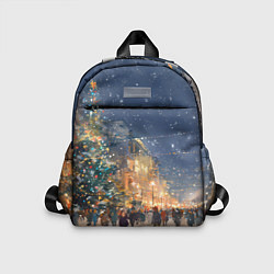 Детский рюкзак Новый год в Москве новогодняя елка, цвет: 3D-принт