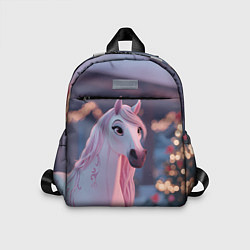 Детский рюкзак Лошадка и новогодняя елка, цвет: 3D-принт