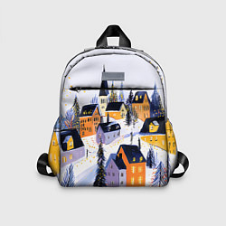 Детский рюкзак Новогодние домики на горе