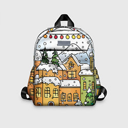 Детский рюкзак Новогодний снегопад, цвет: 3D-принт