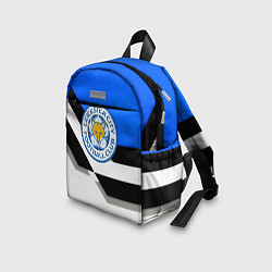 Детский рюкзак Лестер сити геометрия полосы, цвет: 3D-принт — фото 2