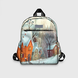 Детский рюкзак Милый новогодний дворик, цвет: 3D-принт