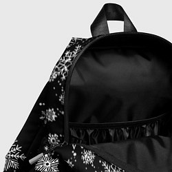 Детский рюкзак Манчестер сити снежинки новый год, цвет: 3D-принт — фото 2