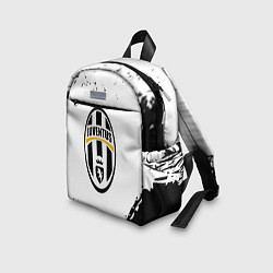 Детский рюкзак Ювентус краски черно белые всплеск, цвет: 3D-принт — фото 2