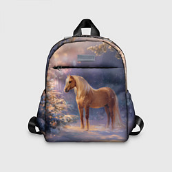 Детский рюкзак Лошадка в новогоднем лесу