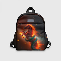 Детский рюкзак Смена зелёной змеи на красную огненную лошадь