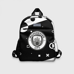 Детский рюкзак Манчестер сити геометрия блэк, цвет: 3D-принт