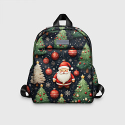 Детский рюкзак Новый год паттерн Дед мороз