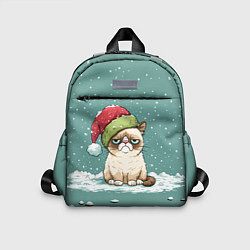 Детский рюкзак Недовольный новогодний котик