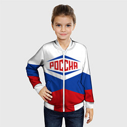 Бомбер детский Россия 2016, цвет: 3D-белый — фото 2