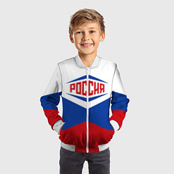 Бомбер детский Россия 2016, цвет: 3D-белый — фото 2