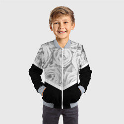 Бомбер детский Розы, цвет: 3D-серый — фото 2