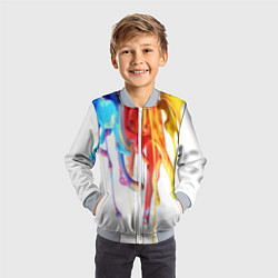 Бомбер детский Краска, цвет: 3D-серый — фото 2