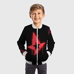 Бомбер детский Astralis: Black collection, цвет: 3D-белый — фото 2