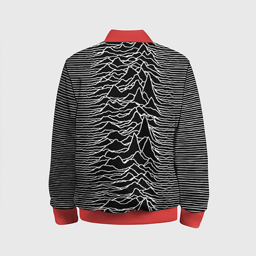 Детский бомбер Joy Division: Unknown Pleasures / 3D-Красный – фото 2