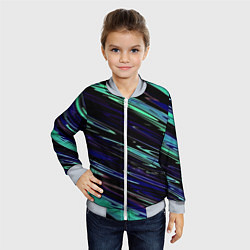 Бомбер детский Azure blue, цвет: 3D-серый — фото 2