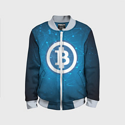 Детский бомбер Bitcoin Blue