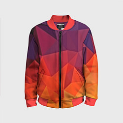 Бомбер детский Geometric, цвет: 3D-красный