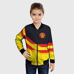 Бомбер детский Manchester United, цвет: 3D-черный — фото 2
