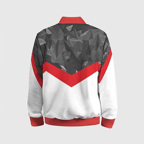 Детский бомбер Man United FC: Grey Polygons / 3D-Красный – фото 2