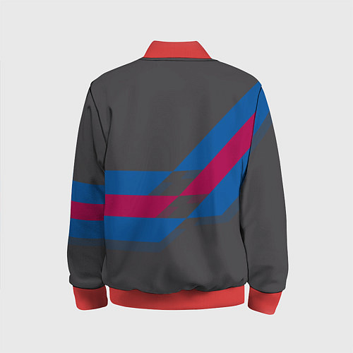 Детский бомбер Barcelona FC: Dark style / 3D-Красный – фото 2