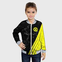 Бомбер детский FC Borussia Dortmund: Abstract, цвет: 3D-серый — фото 2