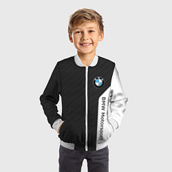 Бомбер детский BMW CARBON БМВ КАРБОН, цвет: 3D-белый — фото 2