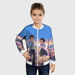 Бомбер детский Your Name, цвет: 3D-белый — фото 2
