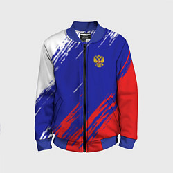 Бомбер детский RUSSIA SPORT, цвет: 3D-синий