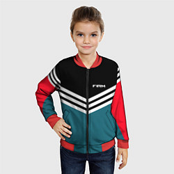 Бомбер детский Firm 90s: Arrows Style, цвет: 3D-красный — фото 2