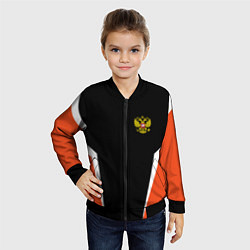 Бомбер детский Russia: Orange Sport, цвет: 3D-черный — фото 2