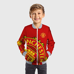 Бомбер детский FC Man United: Red Exclusive, цвет: 3D-серый — фото 2