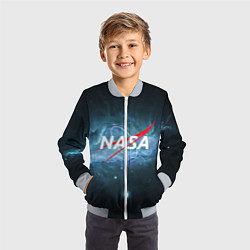 Бомбер детский NASA: Space Light, цвет: 3D-серый — фото 2