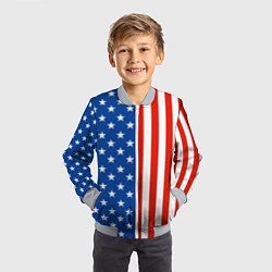 Бомбер детский American Patriot, цвет: 3D-серый — фото 2