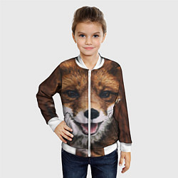 Бомбер детский Лисичка, цвет: 3D-белый — фото 2