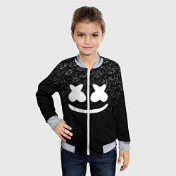 Бомбер детский Marshmello Black, цвет: 3D-серый — фото 2