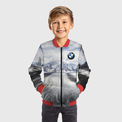 Бомбер детский BMW - снежная вершина, цвет: 3D-красный — фото 2