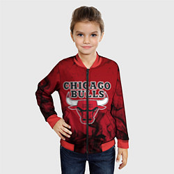 Бомбер детский CHICAGO BULLS, цвет: 3D-красный — фото 2