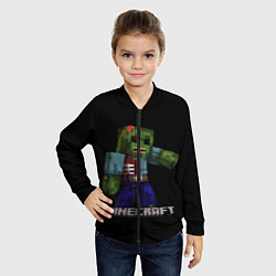 Бомбер детский MINECRAFT ЗОМБИ, цвет: 3D-черный — фото 2
