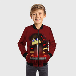 Бомбер детский MINECRAFT, цвет: 3D-черный — фото 2