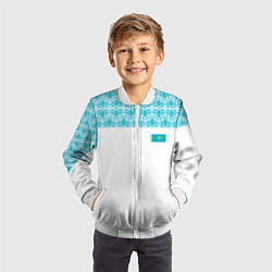 Бомбер детский Казахстан Форма, цвет: 3D-белый — фото 2