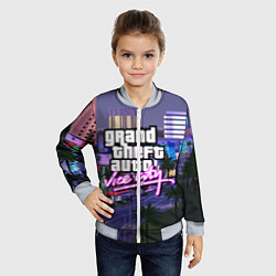 Бомбер детский Grand Theft Auto Vice City, цвет: 3D-серый — фото 2