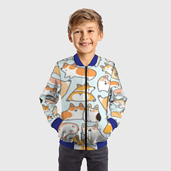 Бомбер детский Корги, цвет: 3D-синий — фото 2