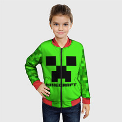 Бомбер детский MINECRAFT, цвет: 3D-красный — фото 2
